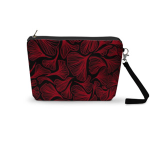 Pouch Trapesium Red Ginko Leaves