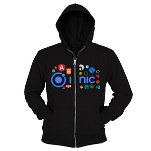 Hoodie Zipper Kaos Developer Ionic