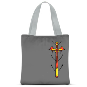 Tas Tote Fullprint Red sword