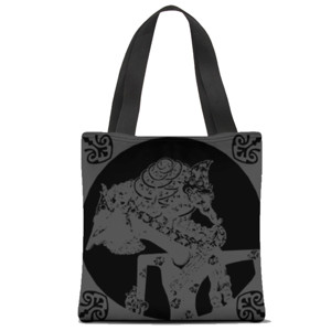 Tas Tote Fullprint Tas Tote Motif Wayang