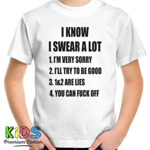 Kaos Distro I KNOW I SWEAR A LOT