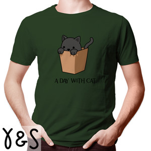 Kaos Kaos Tema kucing - A Day With Cat