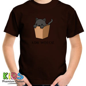 Kaos Kaos Tema kucing - A Day With Cat