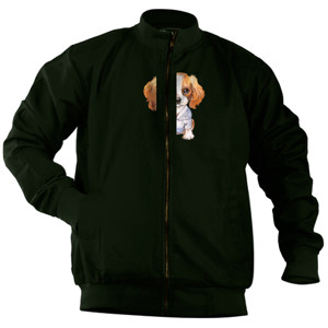 Jaket Bomber Watercolor Puppies