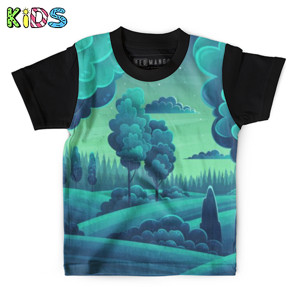 Kaos Anak Full-Print Baju Kaos Anak Night in forest