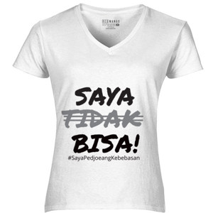 Kaos Saya Bisa - Hitam Putih 