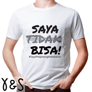 Kaos Saya Bisa - Hitam Putih