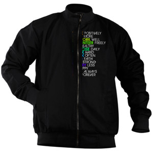 Jaket Bomber Think Positively v1b