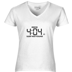 Kaos Error 4:04 Sleep Not Found - Tulisan Hitam