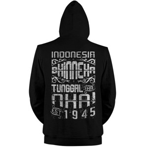 Jaket Hoodie NKRI BHINNEKA TUNGGAL IKA back print