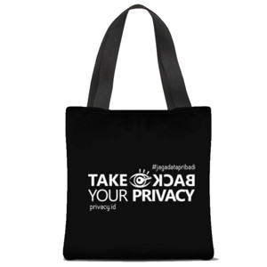 Tas Tote Fullprint totebag takeback your privacy
