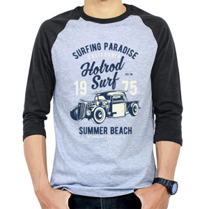Kaos Raglan mobil hotrod surf