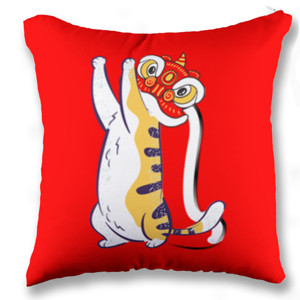 Bantal Lunar New Year - Barongsai Kucing