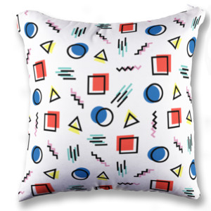 Bantal Motif Memphis Abstrak
