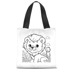 Tas Tote Fullprint Totebag coloring lions