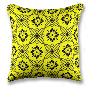 Bantal Sofa Pola Batik Kuning - Customic47