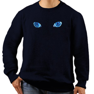 Jaket Sweater Mata Kucing - Biru