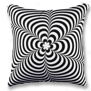 Bantal Ilusi hitam putih