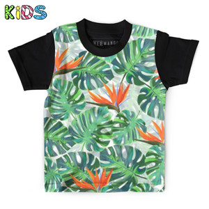 Kaos Anak Full-Print Kaos Anak Monstera leaves