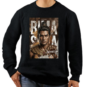 Jaket Sweater Kaos Arjuna Long Sleeve Black Tee