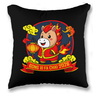 Bantal Cute Fire Horse Lunar New Year