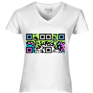 Kaos Kaos QR Code Tulisan I Love MyQuran