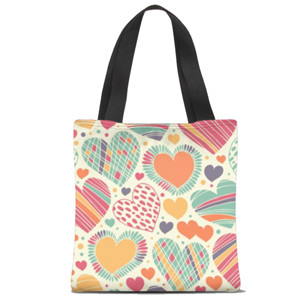 Tas Tote Fullprint Love petals