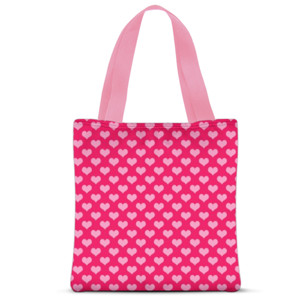 Tas Tote Fullprint Love Pink