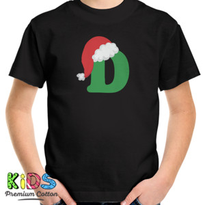 Kaos Christmas Letter D Alphabet Natal