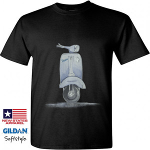 Kaos Vespa watercolour #2