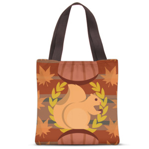 Tas Tote Fullprint Autumn Squirrel