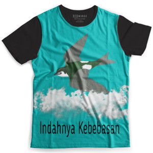 Kaos Fullprint Kaos Pria Indahnya Kebebasan