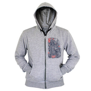 Hoodie Zipper Samurai Warrior