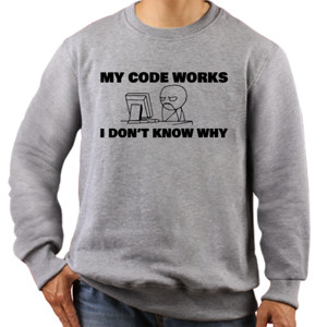 Jaket Sweater My Code Works, I Don't Know Why