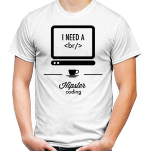 Kaos Hipster Coding - Break