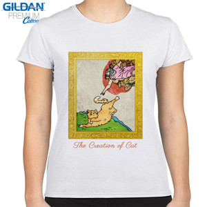 Kaos Round Neck Shirt - The Creation of Cat