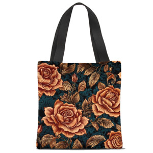 Tas Tote Fullprint Bunga mawar batik style