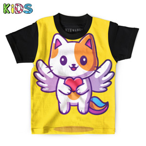 Kaos Anak Full-Print Kaos Anak Kucing Lucu Super Keren - Beli Sekarang!