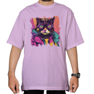 Kaos Oversize Kucing Grunge