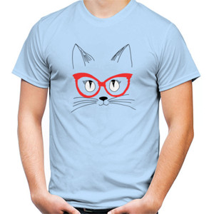 Kaos Kucing Lucu Berkacamata
