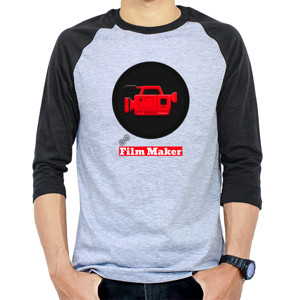 Kaos Raglan Kaos Cowo Desain Untuk Film Maker 