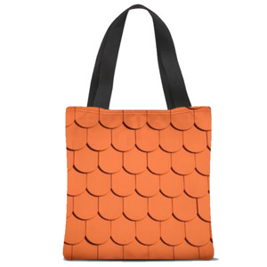 Tas Tote Fullprint Tekstur orange