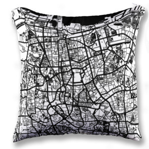 Bantal Seri Peta Kota Indonesia: Jakarta