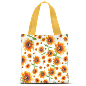 Tas Tote Fullprint Tote Bag Motif Bunga Matahari