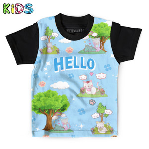 Kaos Anak Full-Print Hello
