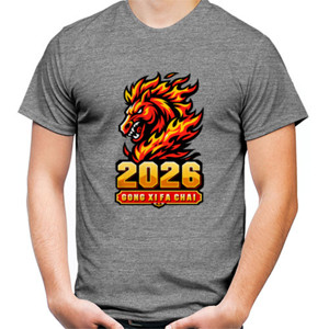 Kaos Kaos Imlek 2026 Naga Api – Gong Xi Fa Chai Unisex