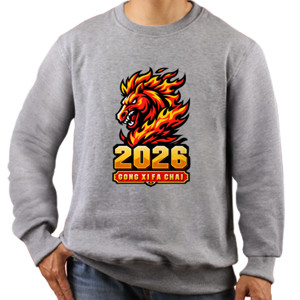 Jaket Sweater Kaos Imlek 2026 Naga Api – Gong Xi Fa Chai Unisex