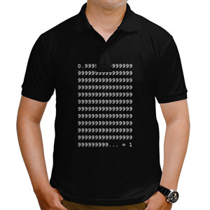 Kaos Polo 0.99999... = 1 Gelap - Pria & Wanita