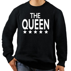 Jaket Sweater Kaos The Queen Hitam
