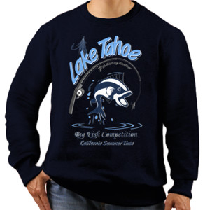 Jaket Sweater Lake Tahoe Fish Competition
